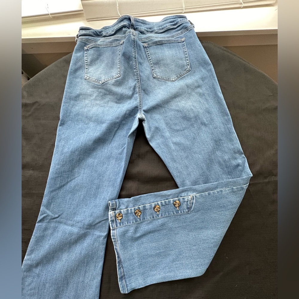 Baccini jeans Rare Find! Plus SZ 14 Blue Denim Wide Leg Vintage - Picture 6 of 11